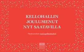 Kellohallin joulumenut nyt saatavilla - tutustu ja varaa paikkasi!